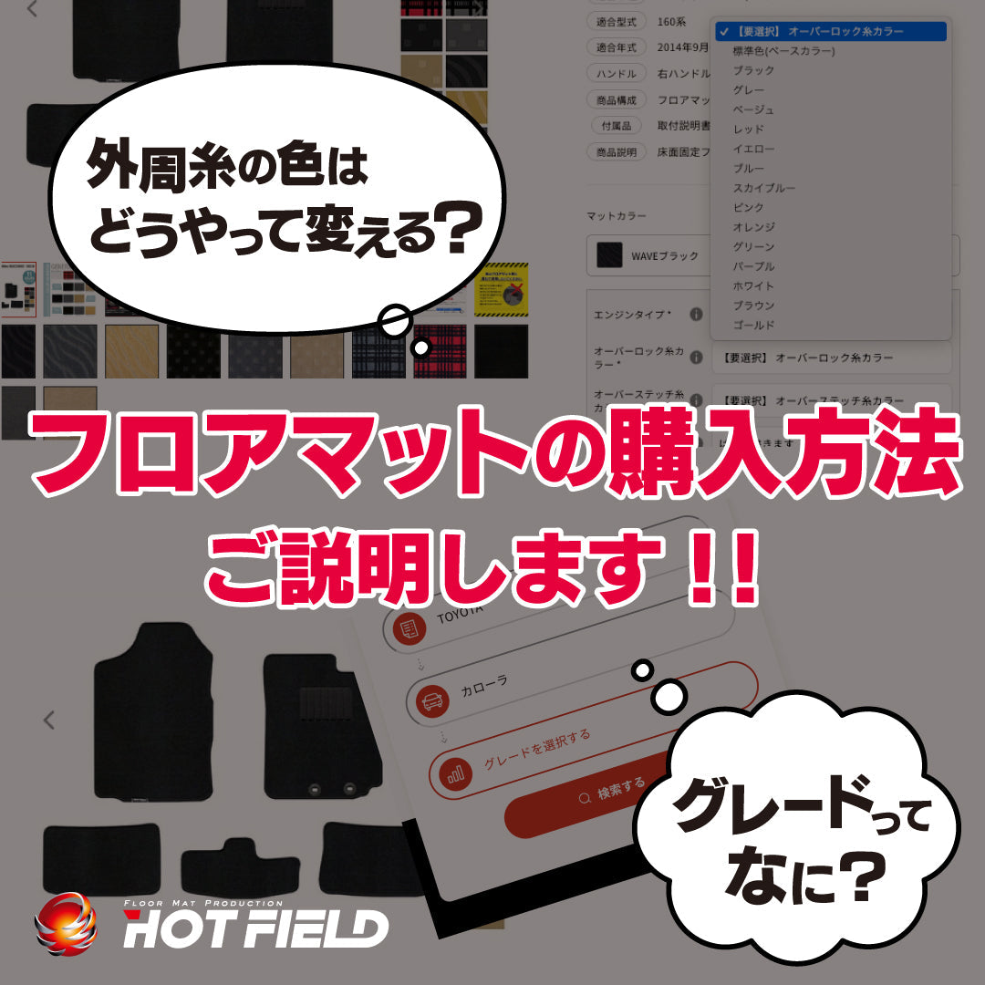 フロアマットの購入方法について詳しく説明いたします！