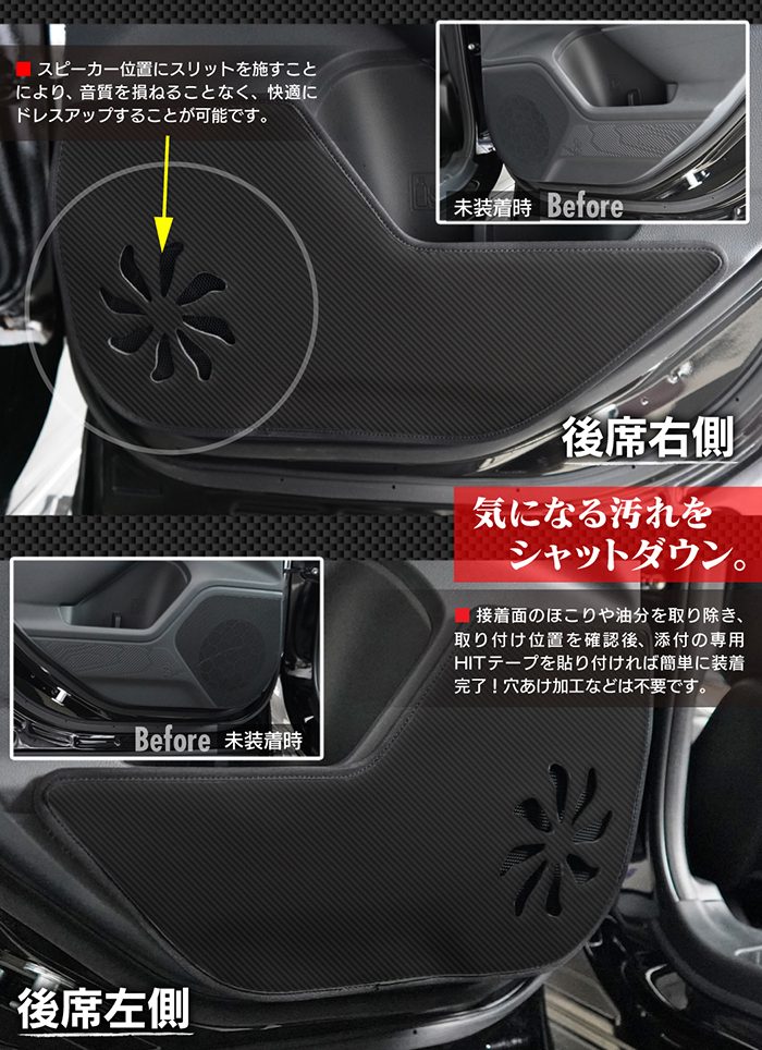 スバル 新型 フォレスター SL系 ドアトリムガード ◆キックガード 日本製 HOTFIELD