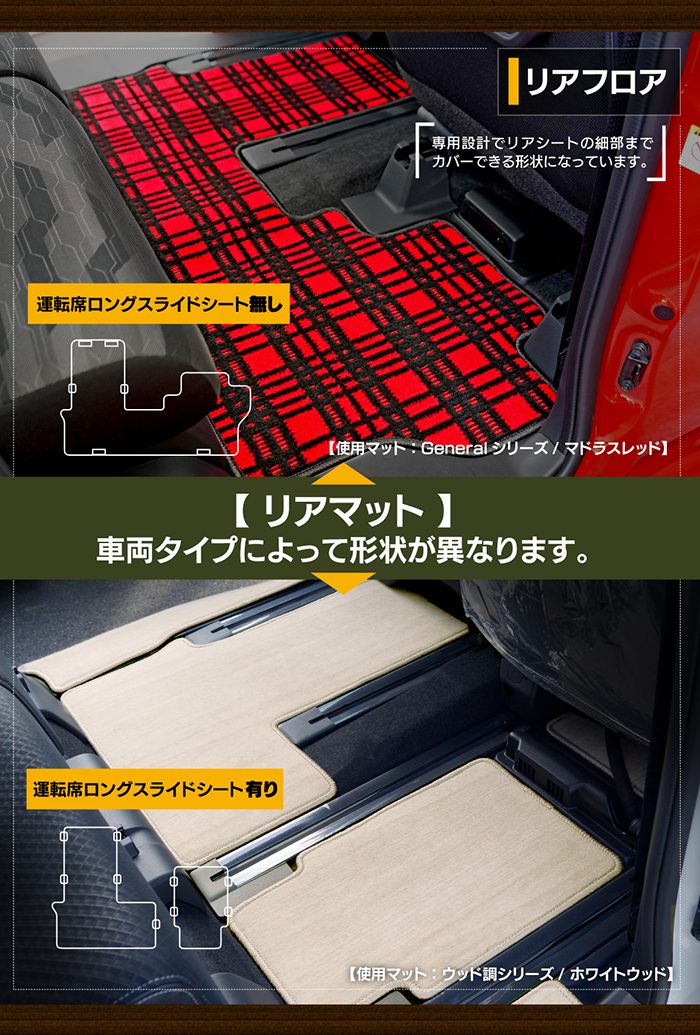 スバル シフォン シフォンカスタム LA650F LA660F シフォントライ フロアマット ◆ウッド調カーペット 木目 日本製 HOTFIELD