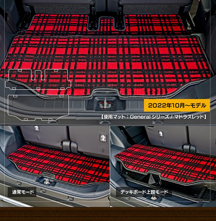 スバル シフォン シフォンカスタム LA650F LA660F シフォントライ フロアマット＋ステップマット＋トランクマット ラゲッジマット ◆ウッド調カーペット 木目 日本製 HOTFIELD