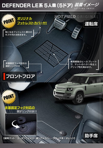 ランドローバー 新型 ディフェンダー LE系 5人乗 (5ドア)用 フロア