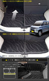三菱 新型 デリカミニ 30系 トランクマット ラゲッジマット  ◆カーボンファイバー調 リアルラバー HOTFIELD