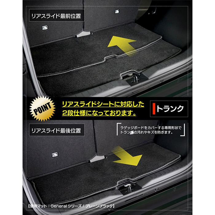 三菱 eKクロス EV B5系 フロアマット＋トランクマット ラゲッジマット ◆ジェネラル 日本製 HOTFIELD