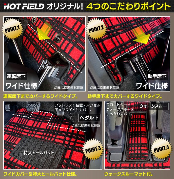 トヨタ ルーミー タンク 900系 フロアマット+トランクマット ラゲッジマット ◆ジェネラル 日本製 HOTFIELD