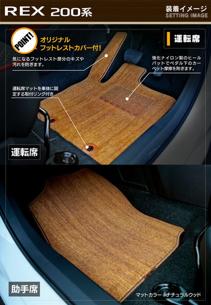 スバル レックス 200系 フロアマット＋トランクマット ラゲッジマット