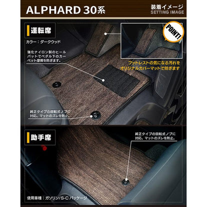トヨタ 30系 アルファード フロアマット+トランクマット ラゲッジ