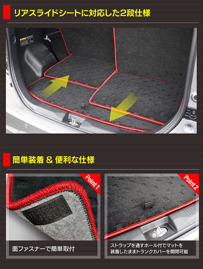 三菱 新型 デリカ D2 MBD7S MB37S ラゲッジルームマット 送料無料 HOTFIELD