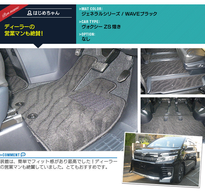 トヨタ ノア ヴォクシー 80系 フロアマット+ステップマット ◆カジュアルチェック 日本製 HOTFIELD