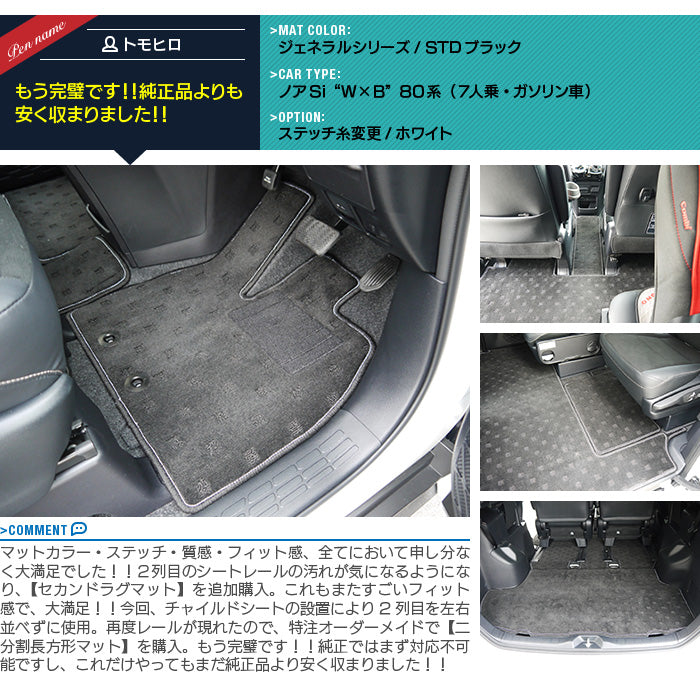 トヨタ ノア ヴォクシー 80系 フロアマット+ステップマット+トランクマット ラゲッジマット ◆カジュアルチェック HOTFIELD
