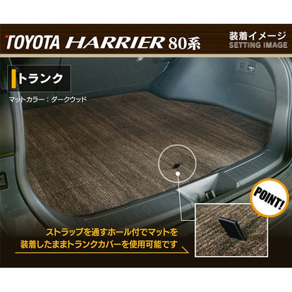 トヨタ 新型 ハリアー 80系 トランクマット ラゲッジマット ◇ウッド調