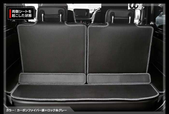 スズキ 新型 ジムニー ラゲッジルームマット ジムニーシエラ JB64W JB74W ◆カーボンファイバー調 リアルラバー 送料無料 HOTFIELD
