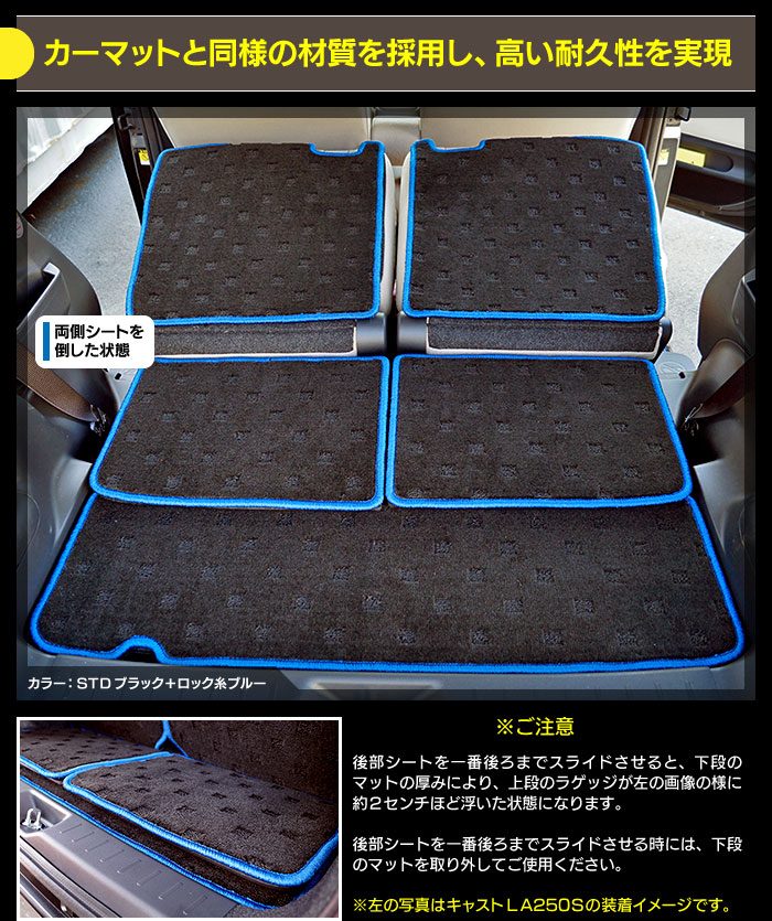 ダイハツ ムーブキャンバス ムーヴキャンバス LA800S LA810S ラゲッジルームマット 2016年9月～2022年6月対応 送料無料 HOTFIELD