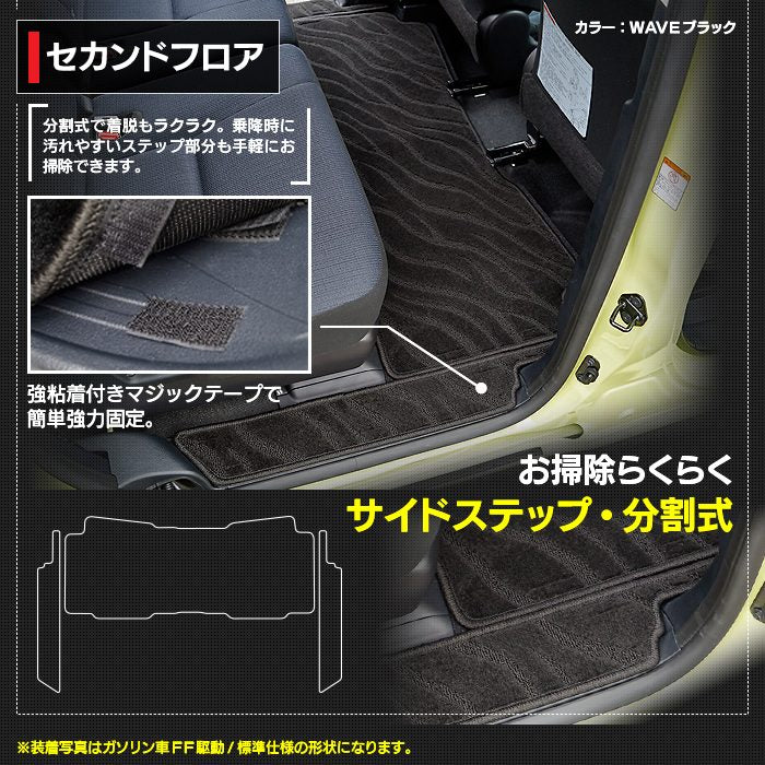 トヨタ シエンタ 5人乗り 170系 フロアマット+ステップマット+トランクマット ラゲッジマット ◆ジェネラル 日本製 HOTFIELD