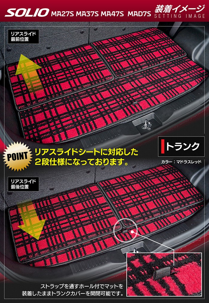 スズキ 新型 ソリオ バンディット対応 MAD7S MA27S MA37S MA47S トランクマット ラゲッジマット ◆ジェネラル 日本製 HOTFIELD