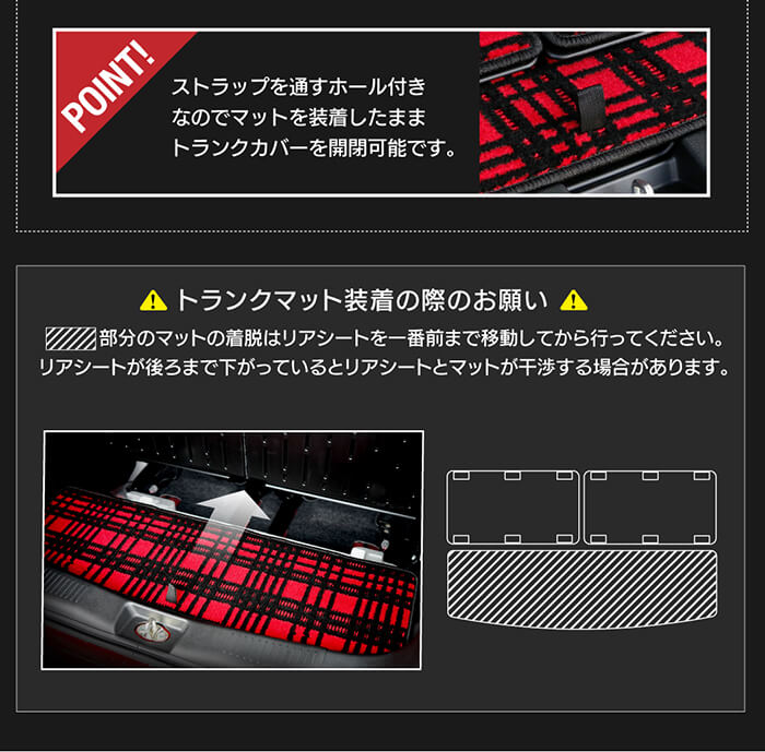 スズキ 新型 ワゴンRスマイル MX系 フロアマット+ステップマット+トランクマット ラゲッジマット ◆ジェネラル 日本製 HOTFIELD