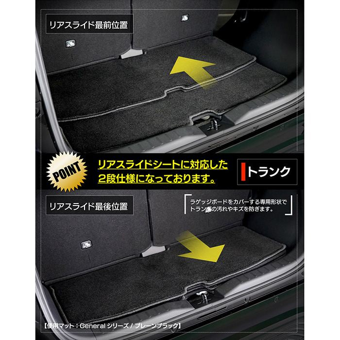 日産 サクラ SAKURA B6系 フロアマット＋トランクマット ラゲッジマット ◆ジェネラル 日本製 HOTFIELD