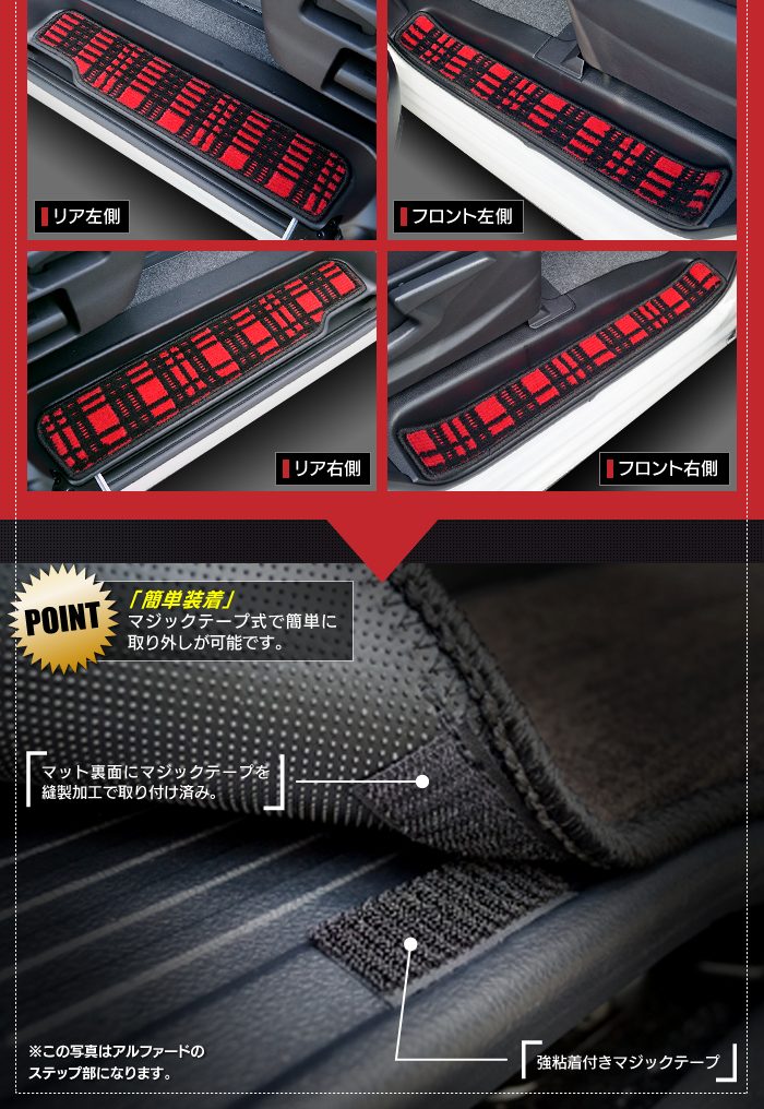 日産 セレナ C27系 (ガソリン車) サイドステップマット ◆ジェネラル◆ 日本製 HOTFIELD
