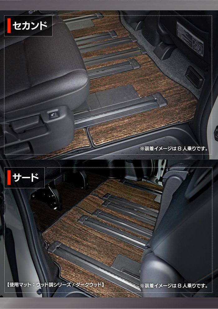 日産 新型対応 セレナ C28系 e-POWER フロアマット e-4ORCEにも対応 ◆ウッド調カーペット 木目 日本製 HOTFIELD