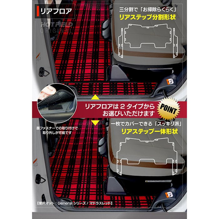 トヨタ 新型 シエンタ 5人乗り 10系 15系 2025年8月～対応 フロアマット+ステップマット+トランクマット ラゲッジマット ◆ジェネラル HOTFIELD