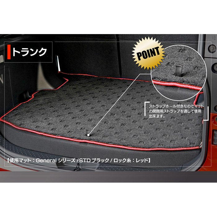 トヨタ 新型 シエンタ 5人乗り 10系 15系 2025年8月～対応 フロアマット+ステップマット+トランクマット ラゲッジマット ◆ジェネラル HOTFIELD