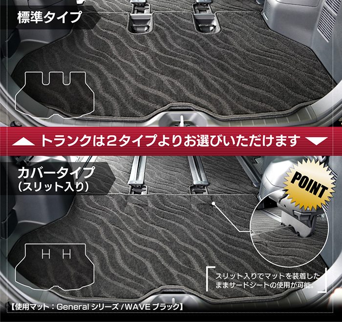 スズキ 新型 ランディ 90系 フロアマット＋ステップマット＋トランクマット ラゲッジマット ◆ジェネラル HOTFIELD