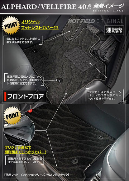 トヨタ 新型 アルファード ヴェルファイア 40系 フロアマット＋