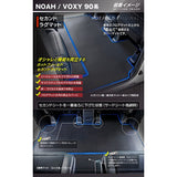 トヨタ 新型対応 ノア ヴォクシー 90系 セカンドラグマット ◆カーボンファイバー調 リアルラバー HOTFIELD