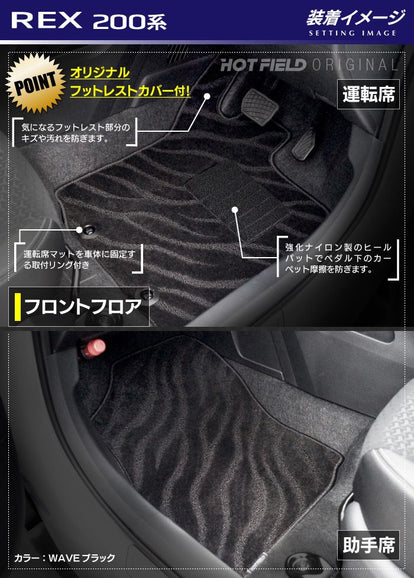 スバル レックス 200系 フロアマット ◇ジェネラル 日本製 HOTFIELD