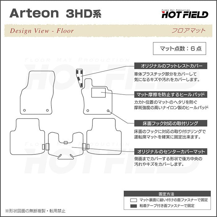 VW フォルクスワーゲン ARTEON アルテオン 3HD系 シューティングブレーク対応 フロアマット ◆カジュアルチェック 日本製 HOTFIELD