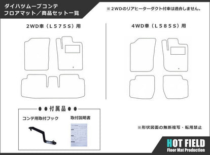 ダイハツ ムーブコンテ ムーヴコンテカスタム L575S L585S フロア