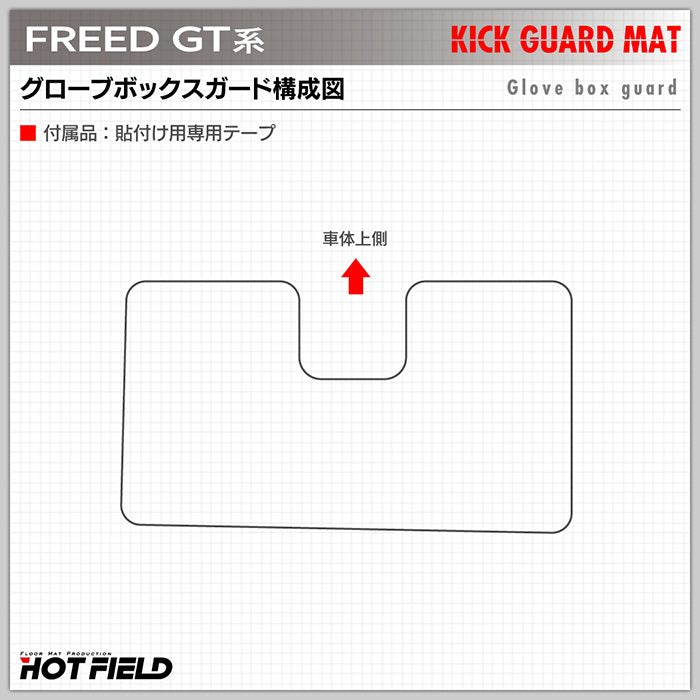 ホンダ 新型 フリード GT系 ドアトリムガード＋グローブボックスガード＋サイドカバーマット ◆キックガード HOTFIELD