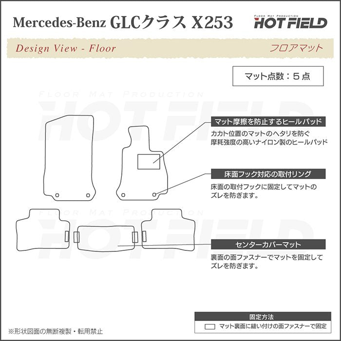 ベンツ GLCクラス (X253) フロアマット ◆カジュアルチェック 日本製 HOTFIELD