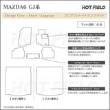 マツダ 新型 マツダ6 MAZDA6 フロアマット+トランクマット ラゲッジマット GJ系 ◆カーボンファイバー調 リアルラバー HOTFIELD