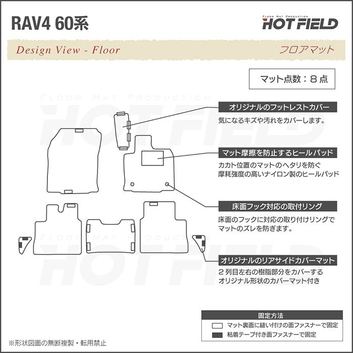 トヨタ 新型 RAV4 60系 フロアマット ◆重厚Profound 日本製 HOTFIELD