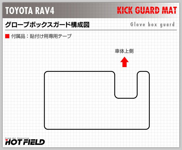 トヨタ 新型対応 RAV4 50系 PHVにも対応 グローブボックスガード ◆キックガード HOTFIELD