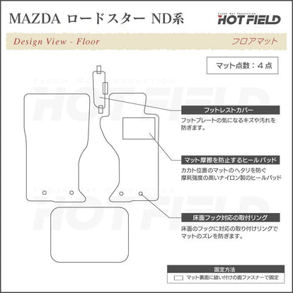 マツダ ロードスター ロードスターRF ND系 フロアマット ◇重厚