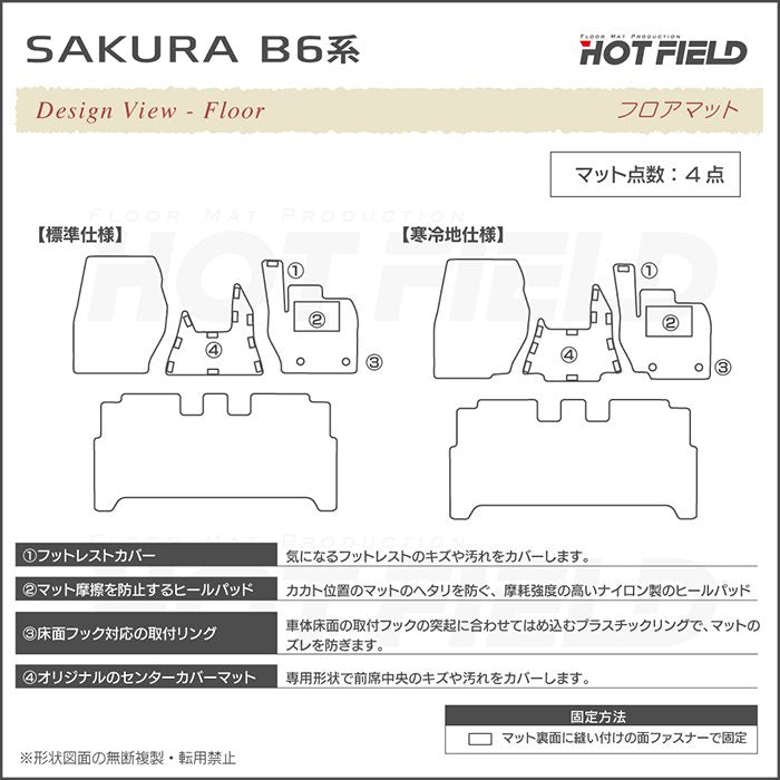 日産 サクラ SAKURA B6系 フロアマット ◆重厚Profound 日本製 HOTFIELD