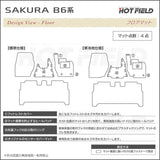日産 サクラ SAKURA B6系 フロアマット ◆カーボンファイバー調 リアルラバー HOTFIELD