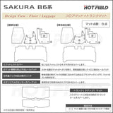日産 サクラ SAKURA B6系 フロアマット＋トランクマット ラゲッジマット ◆カーボンファイバー調 リアルラバー HOTFIELD
