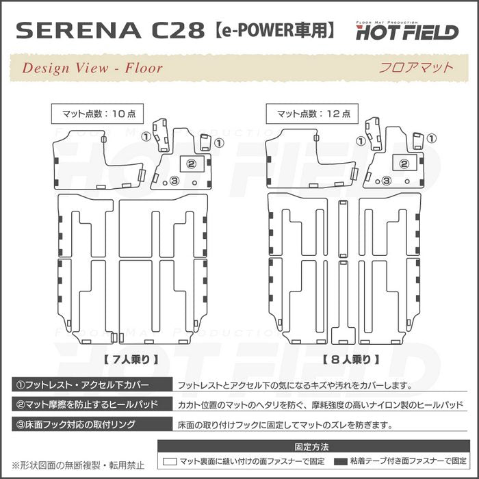 日産 新型対応 セレナ C28系 e-POWER フロアマット ◆重厚Profound 日本製 HOTFIELD