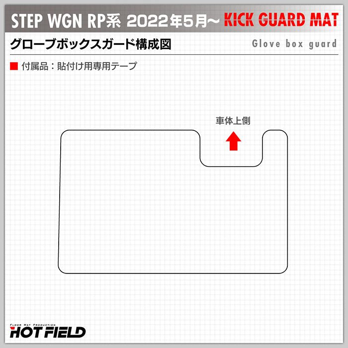 ホンダ ステップワゴン 新型対応 RP6/RP7/RP8 スパーダ エアー e:HEV ドアトリムガード+グローブボックスガード+サイドカバーマット ◆キックガード HOTFIELD