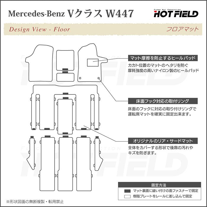 ベンツ Vクラス (W447) フロアマット ◆重厚Profound 日本製 HOTFIELD