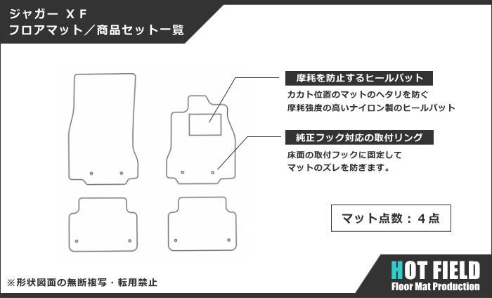 ジャガー XF (J05) フロアマット ◆ウッド調カーペット 木目 日本製 HOTFIELD