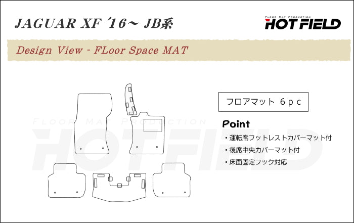 ジャガー XF JB系 フロアマット ◆ウッド調カーペット 木目 日本製 HOTFIELD