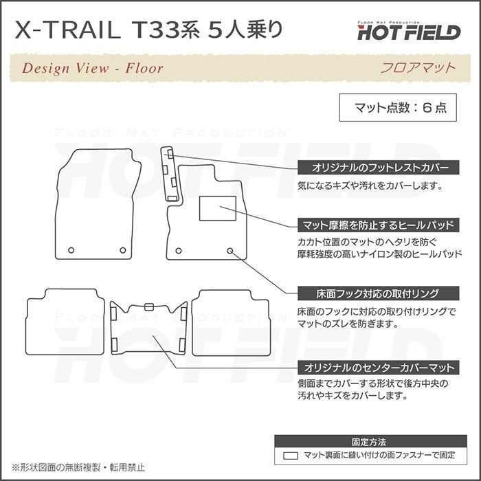 日産 新型 エクストレイル T33系 5人乗用 e-power 2025年9月～にも対応 フロアマット ◆重厚Profound 日本製 HOTFIELD