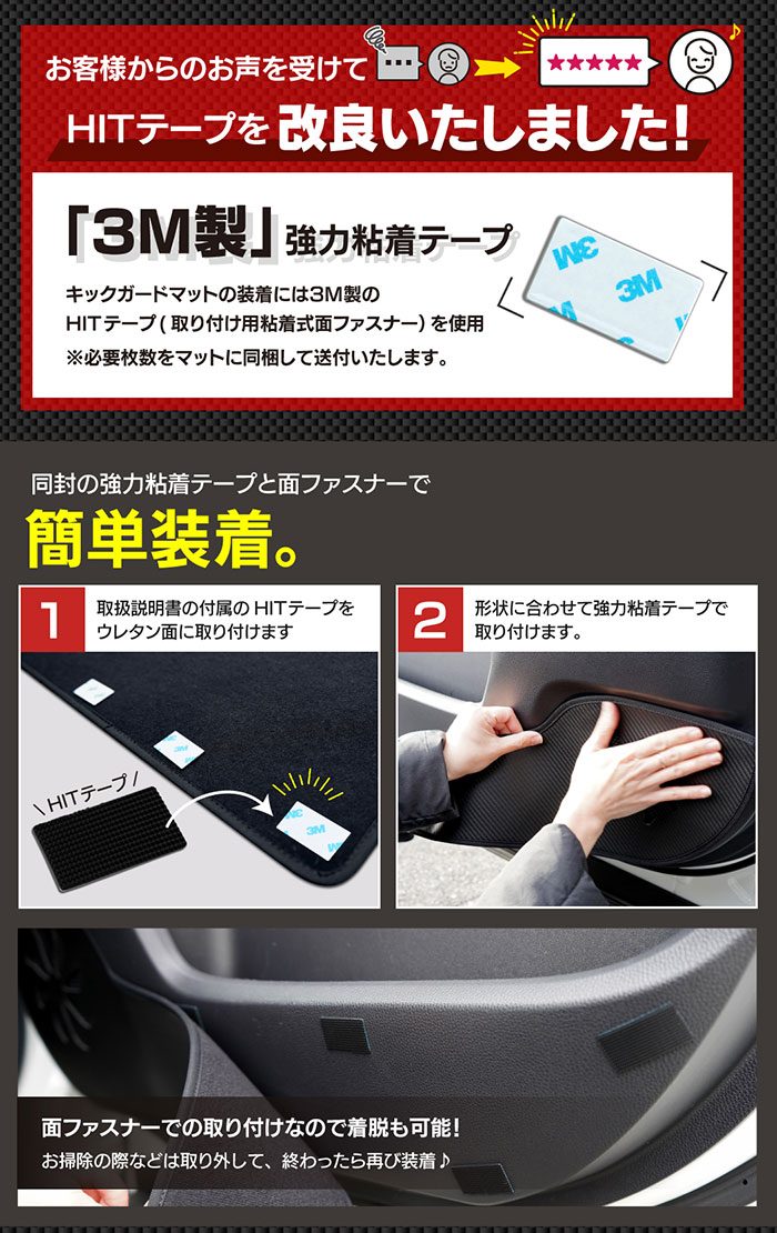 スズキ 新型 ランディ 90系 ドアトリムガード＋グローブボックスガード＋サイドカバーマット ◆キックガード HOTFIELD