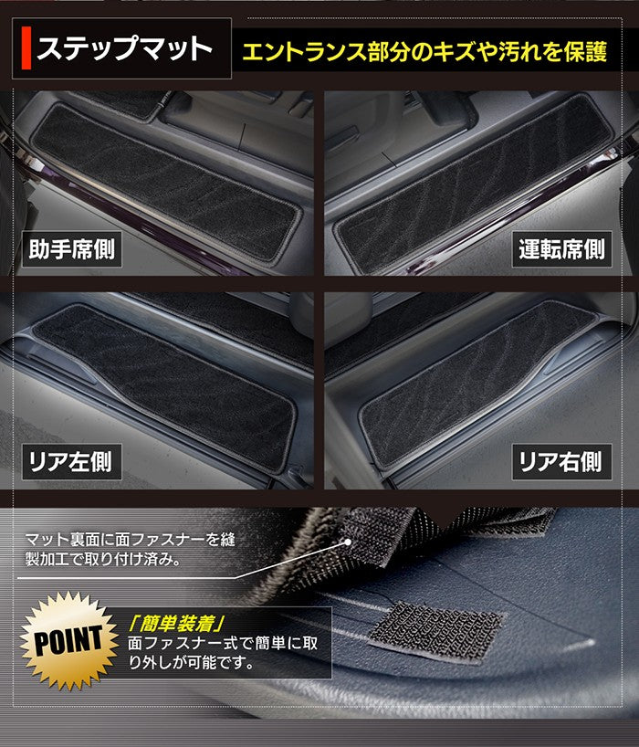 日産 新型 エルグランド E53系 フロアマット＋ステップマット＋トランクマット ラゲッジマット ◆ジェネラル 日本製 HOTFIELD