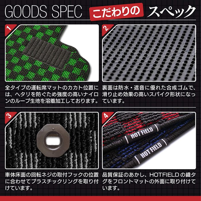 トヨタ 新型 カローラツーリング 210系 2022年10月~対応 フロアマット+トランクマット ラゲッジマット ◆カジュアルチェック HOTFIELD