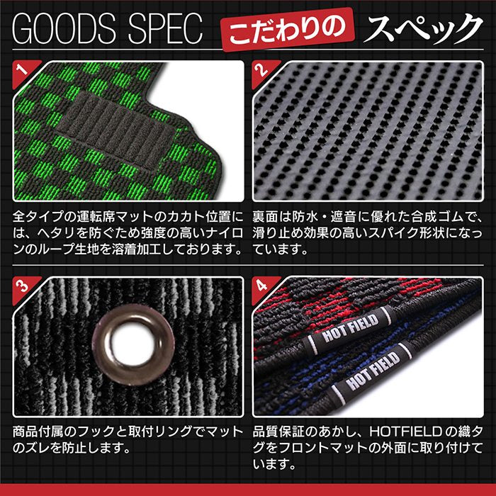 マツダ 新型対応 キャロル HB37S HB97S フロアマット ◆カジュアルチェック 日本製 HOTFIELD