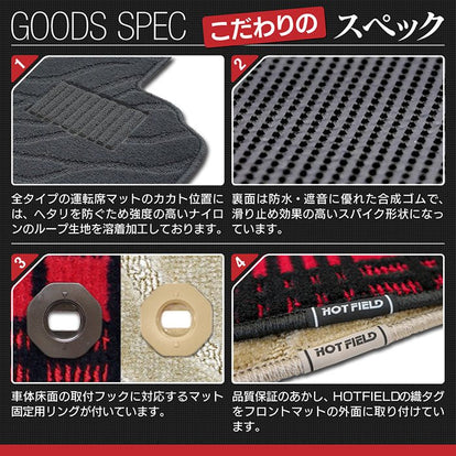 HOT FIELD製　210クラウンアスリートHV専用設計フロアマット一式　オーダーメイド品 クラウン フロアマット 210系 ハイブリッド(HV)/ガソリン車共通